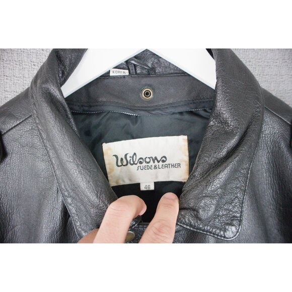 Wilsons Leather Vintage Bomber Leather Jacket Mens Small - Picture 5 of 8